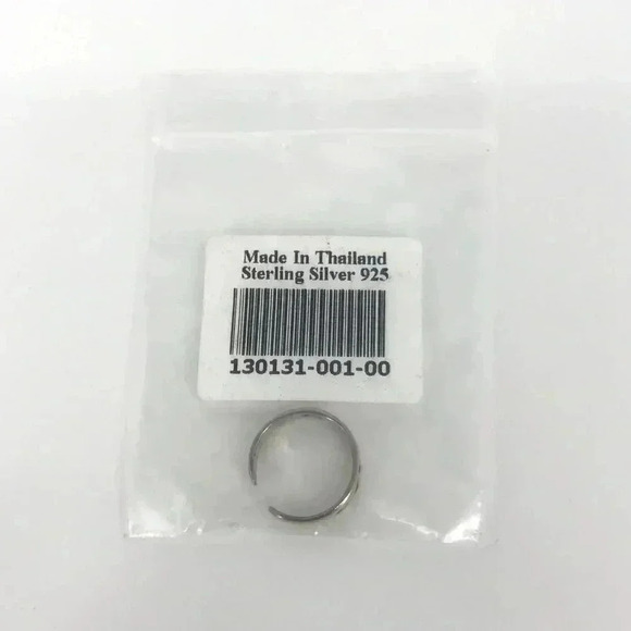 925 STAMPED STERLING SILVER FOOT PRINTS BEACH INSPIRED TOE RING SIZE XS - Picture 4 of 10